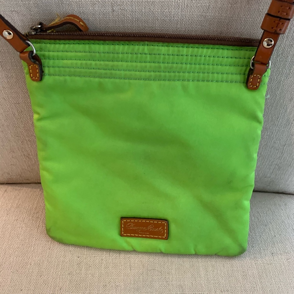 Dooney & Bourke Lime Green Nylon Cross Body Bag